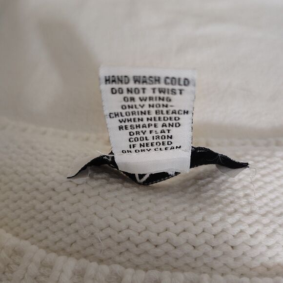 Magaschoni Textured Chunky Knit Sweater White Boxy Pullover Minimal Capsule S - Picture 7 of 7